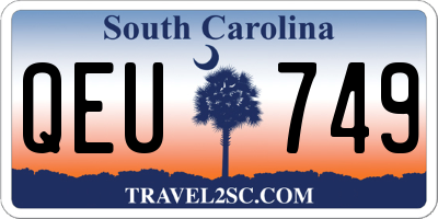 SC license plate QEU749