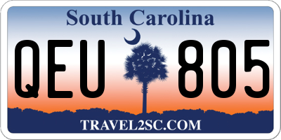 SC license plate QEU805