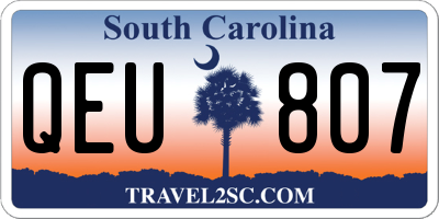 SC license plate QEU807