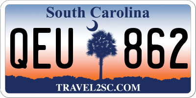 SC license plate QEU862