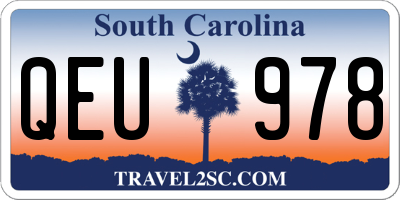 SC license plate QEU978