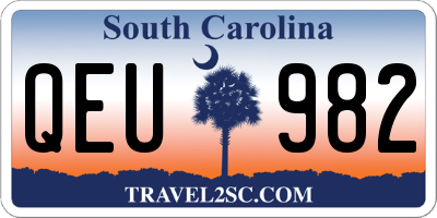 SC license plate QEU982
