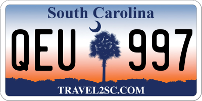 SC license plate QEU997