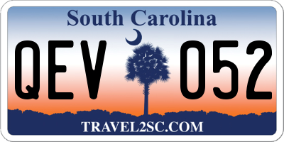 SC license plate QEV052