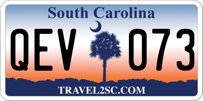 SC license plate QEV073