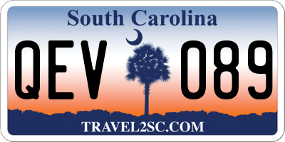 SC license plate QEV089