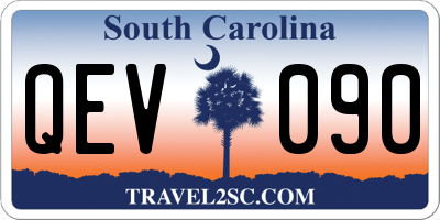 SC license plate QEV090