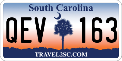 SC license plate QEV163