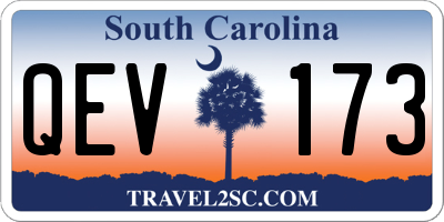 SC license plate QEV173