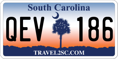 SC license plate QEV186