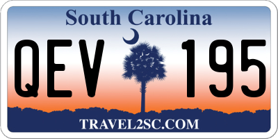 SC license plate QEV195