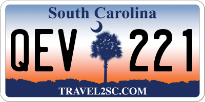 SC license plate QEV221
