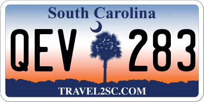 SC license plate QEV283