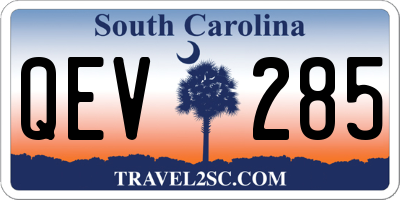 SC license plate QEV285