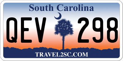 SC license plate QEV298