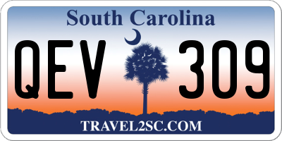SC license plate QEV309