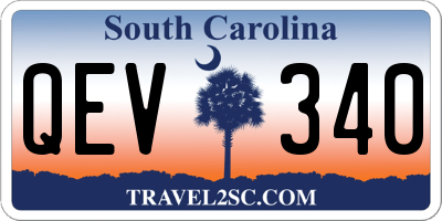 SC license plate QEV340