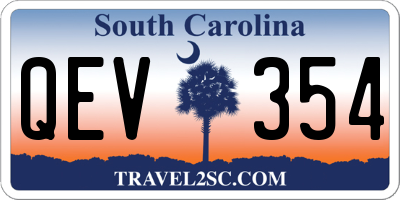 SC license plate QEV354