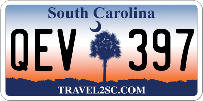 SC license plate QEV397