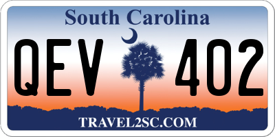 SC license plate QEV402