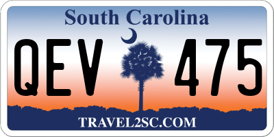 SC license plate QEV475