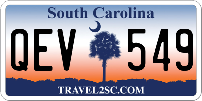 SC license plate QEV549