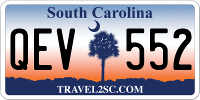 SC license plate QEV552