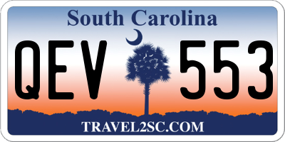 SC license plate QEV553