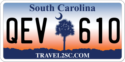 SC license plate QEV610