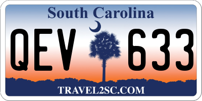 SC license plate QEV633