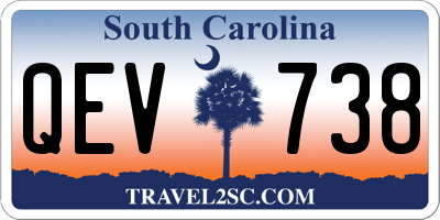 SC license plate QEV738