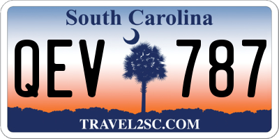 SC license plate QEV787