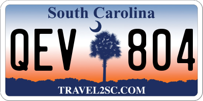 SC license plate QEV804