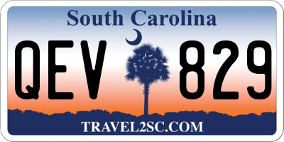 SC license plate QEV829