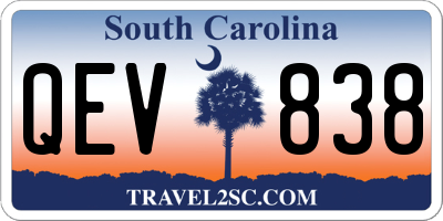 SC license plate QEV838