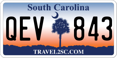 SC license plate QEV843