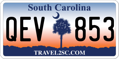 SC license plate QEV853