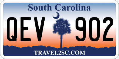 SC license plate QEV902