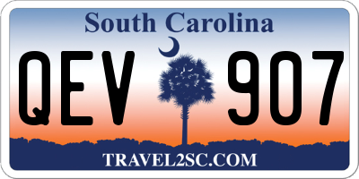 SC license plate QEV907