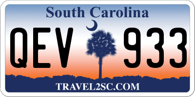 SC license plate QEV933