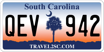 SC license plate QEV942