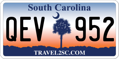 SC license plate QEV952