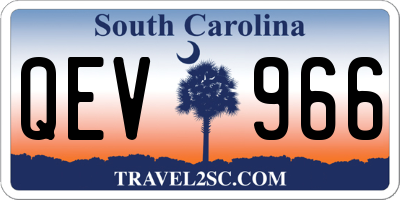 SC license plate QEV966