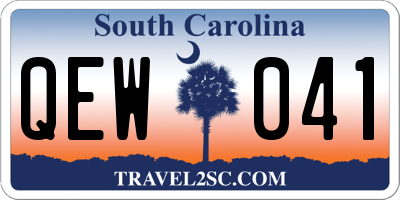 SC license plate QEW041