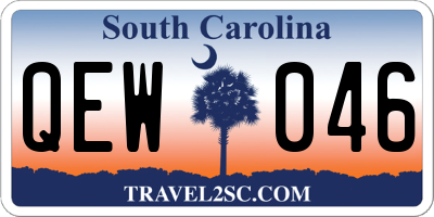 SC license plate QEW046