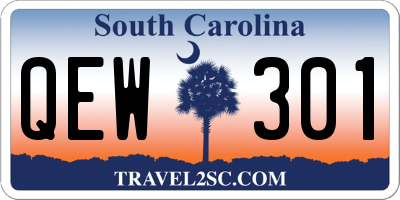 SC license plate QEW301