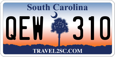 SC license plate QEW310
