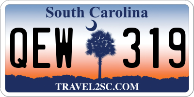 SC license plate QEW319