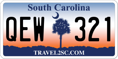SC license plate QEW321
