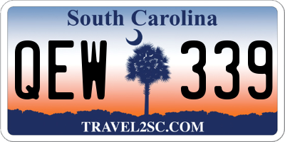 SC license plate QEW339